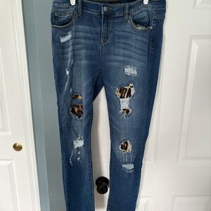 Judy Blue Skinny Distressed Jeans in Blue